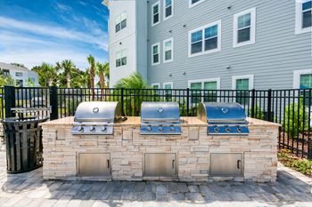 Pool-side gas grills